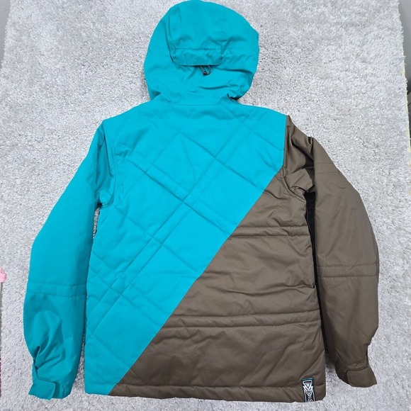 Burton Jacket Womens Medium Brown Teal The White Collection Snowboarding READ - Picture 12 of 16